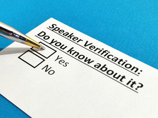 Obraz premium Questionnaire about electronics.