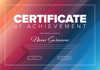 Fresh modern certificate template