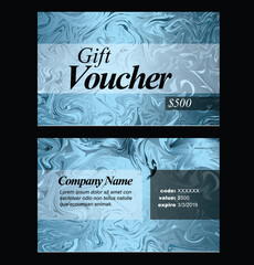 Silver Gift Card Voucher Template
