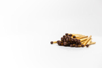Matches for ignition on a white background
 