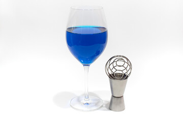 glass of water on a white background