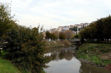 Fototapeta na wymiar Alibeykoy River in the city of Istanbul. Turkey