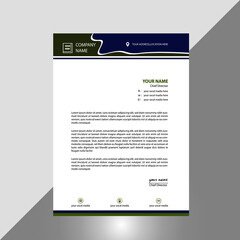 Elegant letterhead template design in minimalist style vector design.