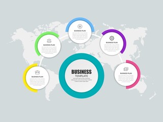 Abstract Business Infographic Element Premium Vector