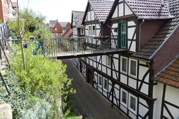 Bad Sooden-Allendorf und historische Bauwerke im Stadtteil Allendorf, hier Fischerstad