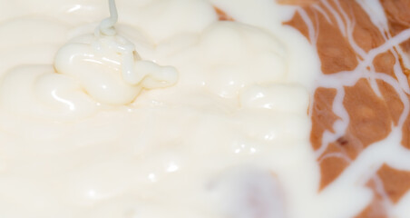 Fototapeta na wymiar abstract milk chocolate cream on a white background