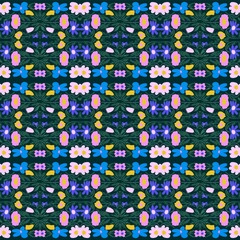 Abstract colorful seamless pattern design composition. Wallpaper, background. Eps 10