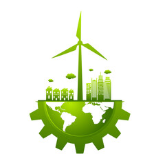 Ecology concept and Environmental ,Banner design elements for sustainable energy development, Vector illustration