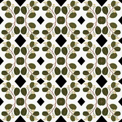 Abstract colorful seamless pattern design composition. Wallpaper, background. Eps 10