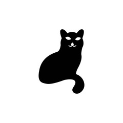 cat silhouette vector design template illustration