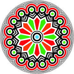 round mandalas in vector abstract design circle element