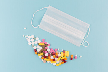 Many different types of medicine and drugs