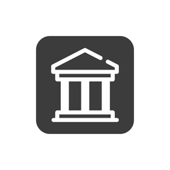 Attractions and architecture black glyph icon. Public navigation. Pictogram for web page, mobile app, promo. UI UX GUI design element. Editable stroke