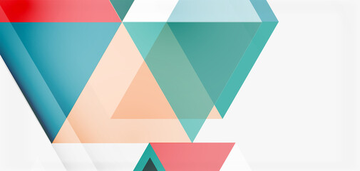 Geometric abstract background, mosaic triangle and hexagon shapes. Trendy abstract layout template for business or technology presentation, internet poster or web brochure cover, wallpaper