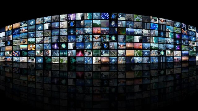 Visual contents concept. Social networking service. Streaming video. communication network. - Powered by Adobe