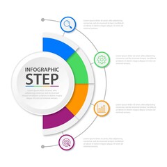 Presentation business infographic template with 4 options