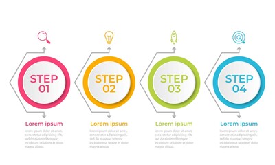 Presentation business infographic template with 4 options