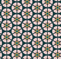 Abstract colorful seamless pattern design composition. Wallpaper, background. Eps 10