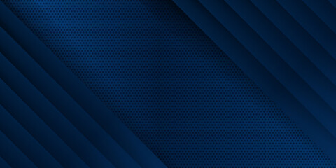 Blue background with abstract 3D modern element for banner, presentation design and flyer