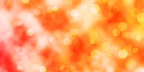 Obraz premium Light Orange vector layout with circle shapes. Glitter abstract illustration with colorful drops. Design for your commercials.