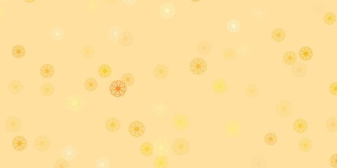 Light Orange vector natural layout with flowers.