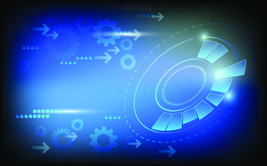 Vector Abstract technology blue background