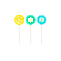 Caramel on a stick. Vector image