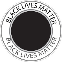 Black Lives Matter Sign and stamp. Anti Racism.