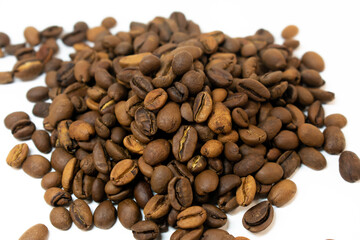 coffee beans on white background