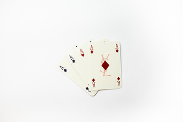 ace of spades on a white background