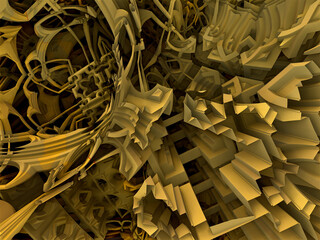surreal futuristic digital 3d design art abstract background fractal illustration for meditation and decoration wallpaper
