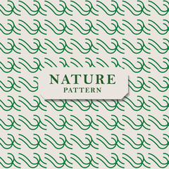 Seamless nature pattern with green leaves. Seamless vector texture. Leaves pattern perfect for wrapping paper and packaging design.
