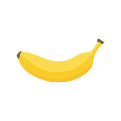 Cartoon banana on white background
