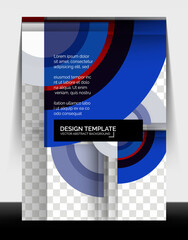 Obraz premium Circle design a4 flyer print template, annual report design