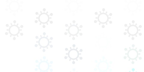 Light Pink, Blue vector pattern with coronavirus elements.