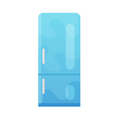 Closed fridge vector flat illustration for web design