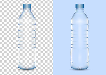 Realistic drinking water bottle vector illustration