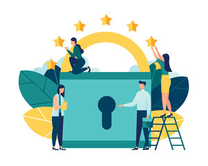 Vector illustration. General rules for data protection GDPR. The European Commission strengthens and unifies the protection of personal data. control over their personal data.