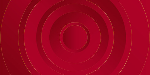 Geometric circle red background