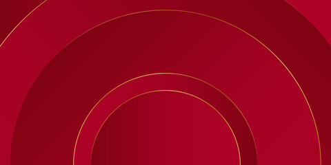 Geometric circle red background