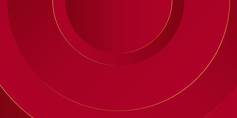 Geometric circle red background