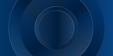 Modern blue abstract background, the look of circle silver steel, circular lines on a blue background