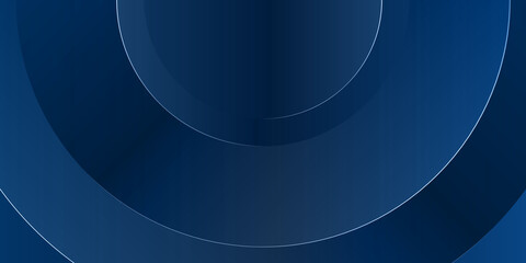 Blue circle abstract background. geometric illustration with gradient. background texture design for poster, banner, card and template. Vector illustration