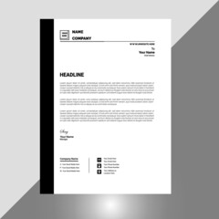 letterhead template design minimalist vector design .