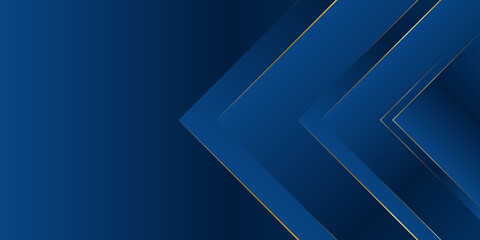 Dark blue arrow dynamic abstract vector background with diagonal lines. Trendy classic color of 2020. 3d cover of business presentation banner for sale event night party. Fast moving soft shadow dots