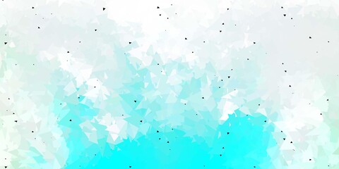 Light blue, green vector polygonal background.