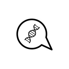 bubble chat dna vector design template illustration