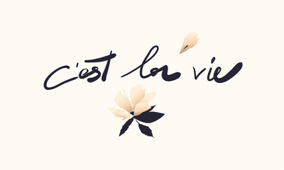 Obraz premium Minimalist slogan for t shirt. Modern print. Vector illustration. Fashion Slogan for T-shirt and apparels tee graphic. 