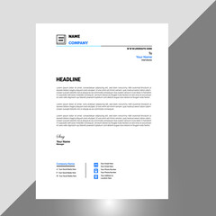 letterhead template design minimalist vector design .