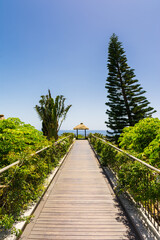 Path to the beach from a resort near Funchal, Madeira, Portugal